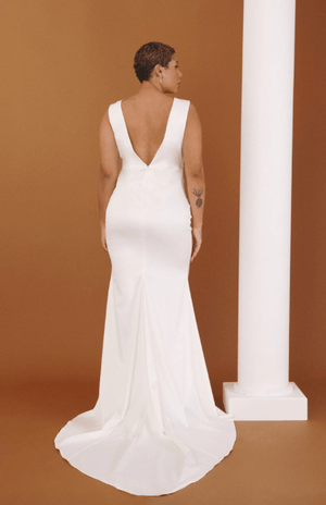 Kourtney Elopement Gown - White Satin